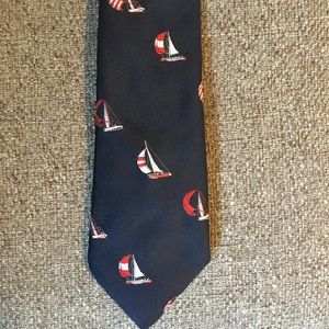 Sailboat Print Tie